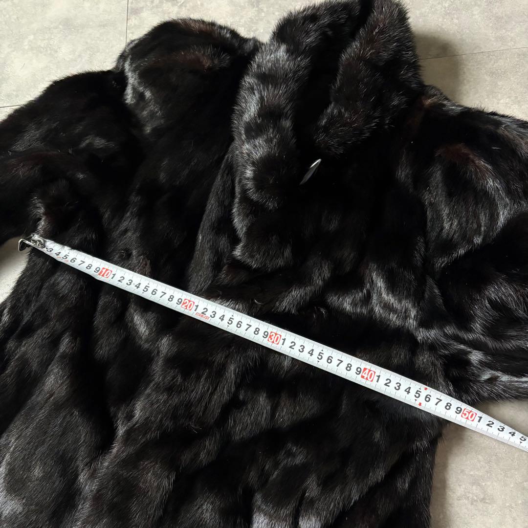 ツヤ◎ 高級ミンクSAGA MINK COAT ふわトロ　black サイズF
