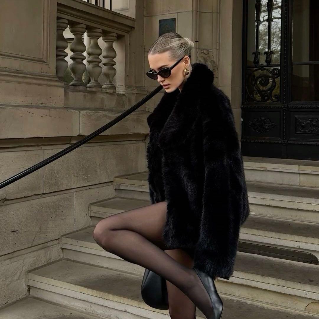 ツヤ◎ 高級ミンクSAGA MINK COAT ふわトロ　black サイズF