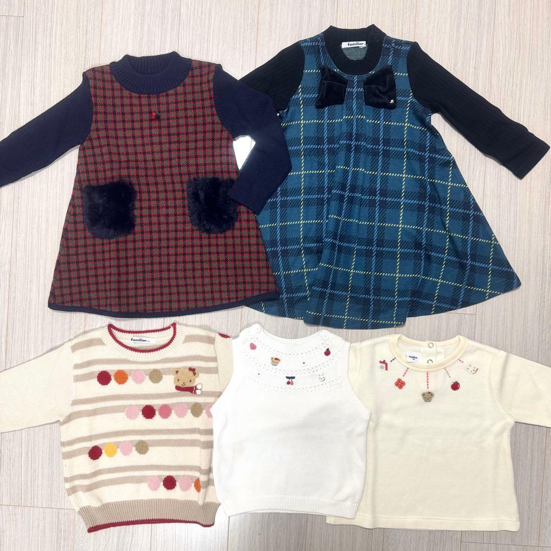 familiar ファミリア　女の子　秋冬　５着セット　まとめ売り
