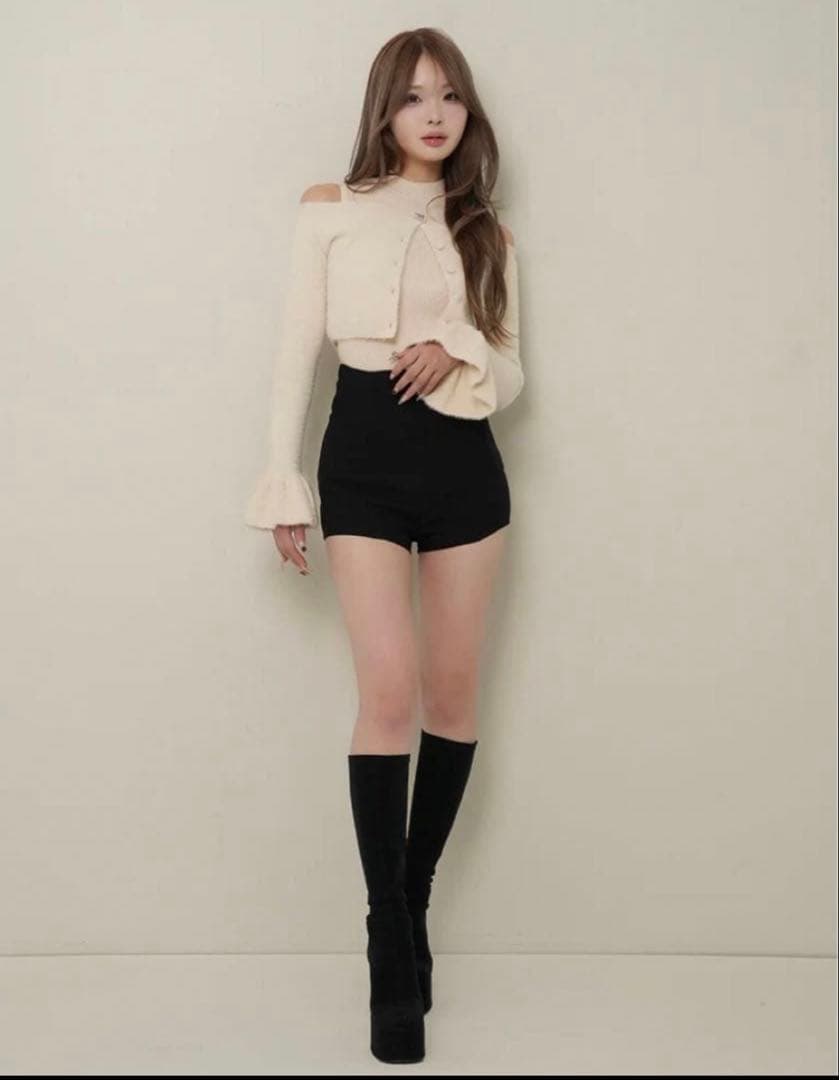 Darich ダーリッチ 美シルエットショートパンツ ブラック Freeサイズ