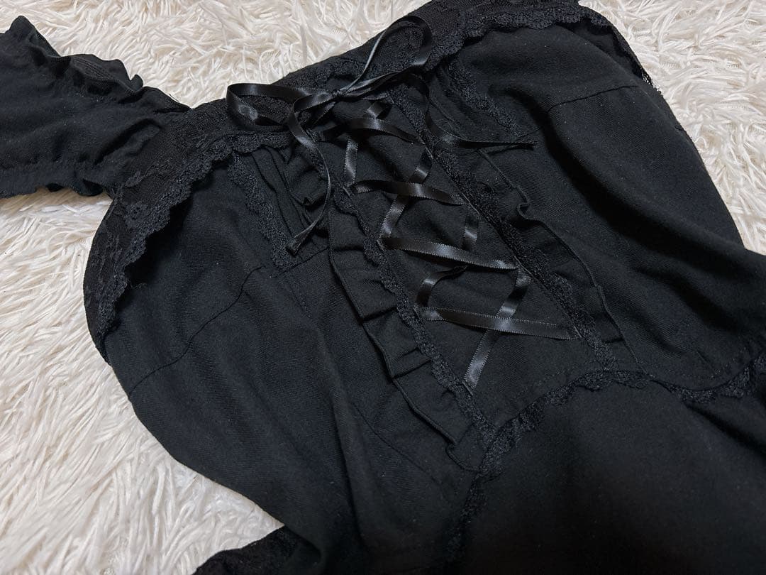 希少アクシーズファム編み上げレースリボン　y2kcoquette00sチュニック