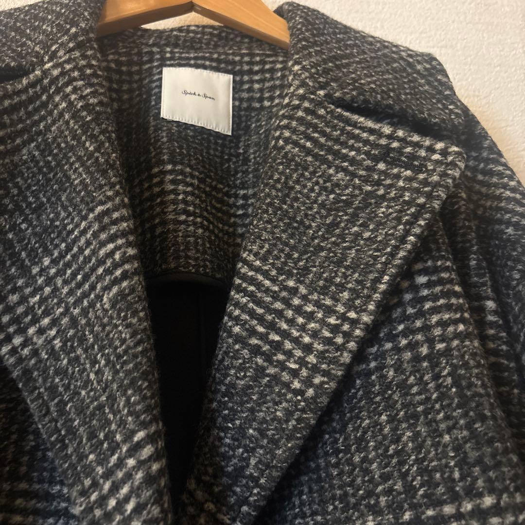 Spick & Spanスピックアンドスパン Wスライバーチェックハーフコート