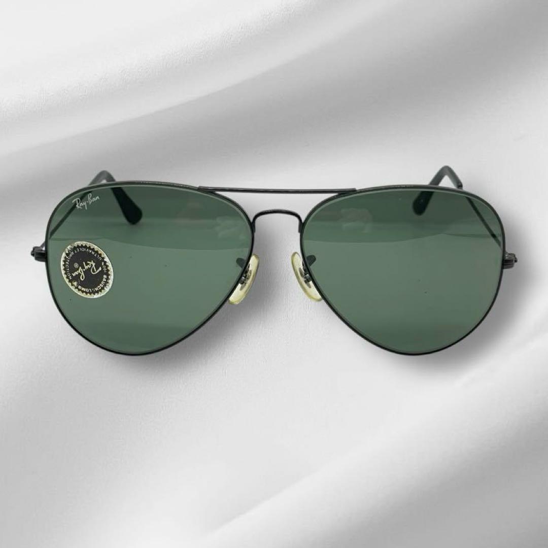 【美品】 B&L ボシュロム レイバン サングラス ブラックフレーム