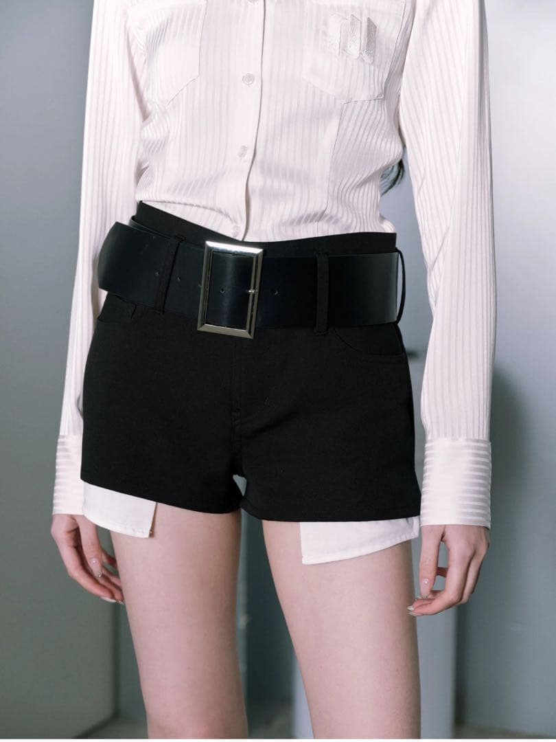 パンツ andwang Baby office belt short pants