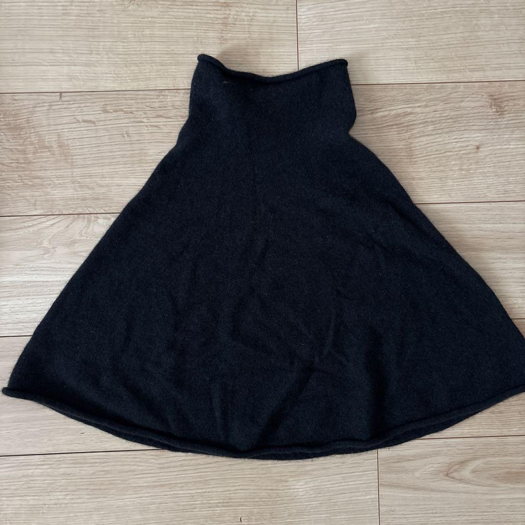 evam eva カシミアスヌード　黒