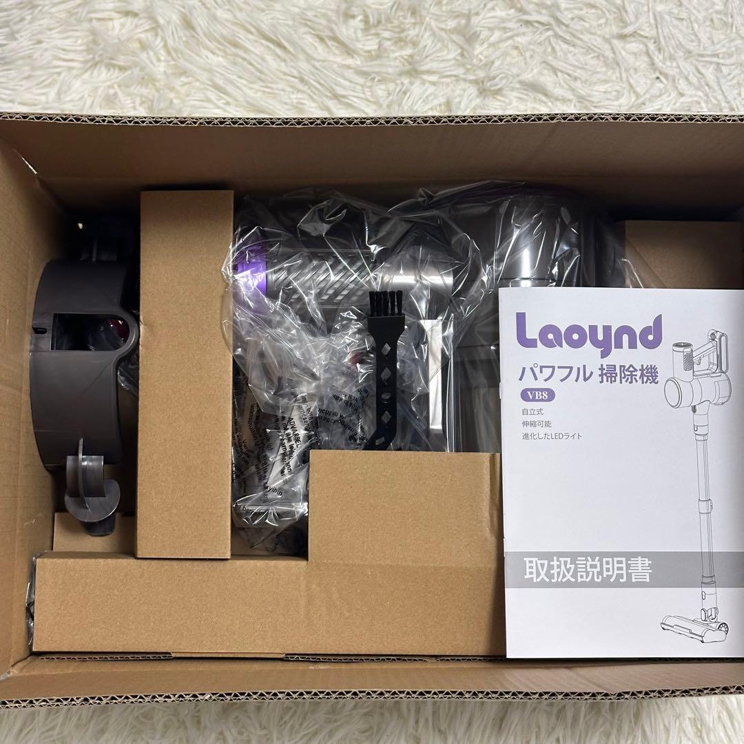 新品 コードレス掃除機 80KPa超強力吸引 60分稼働 自立式 静音