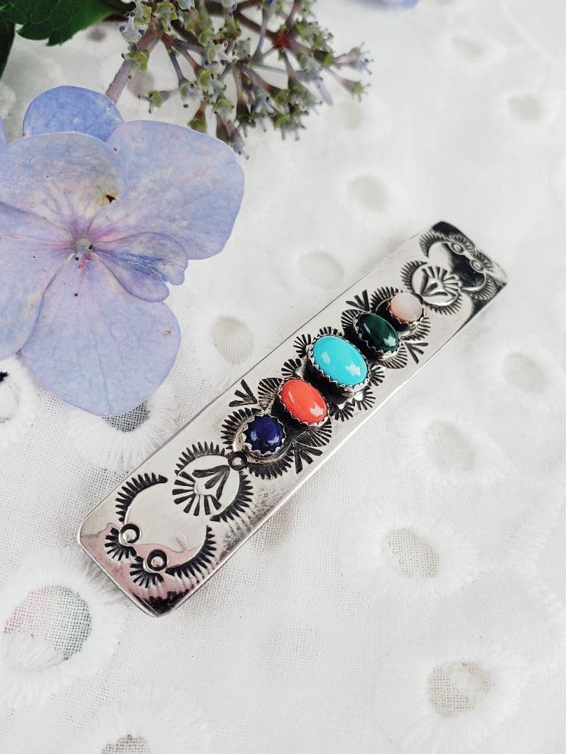 インディアンジュエリー　シルバー925 ナバホ　ターコイズ　ラピスラズリー　珊瑚