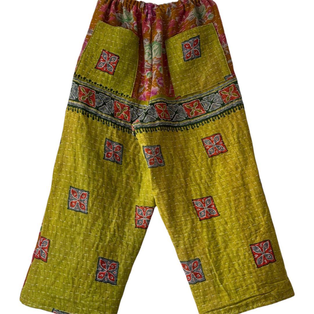 インド ラリーキルト zakuchiku ワイドパンツ