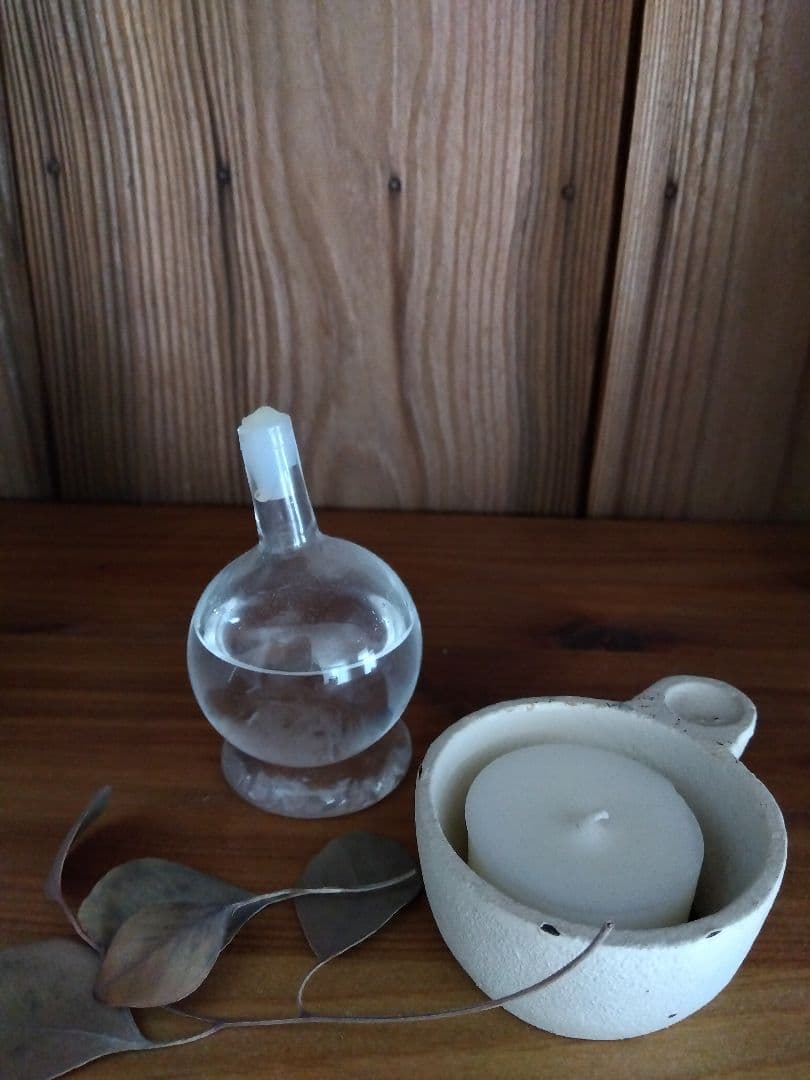 【美品・貴重】オカベマキコさん　ストームグラス　ガラス作家