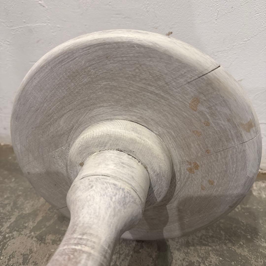 ヴィンテージ　木製サイドテーブル　ラウンド　花台