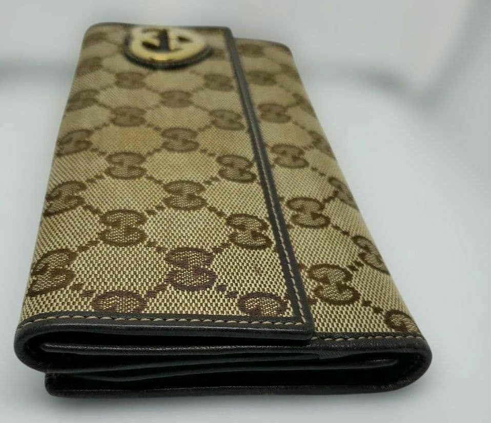 GUCCI GGキャンバス 長財布 ハートロゴ