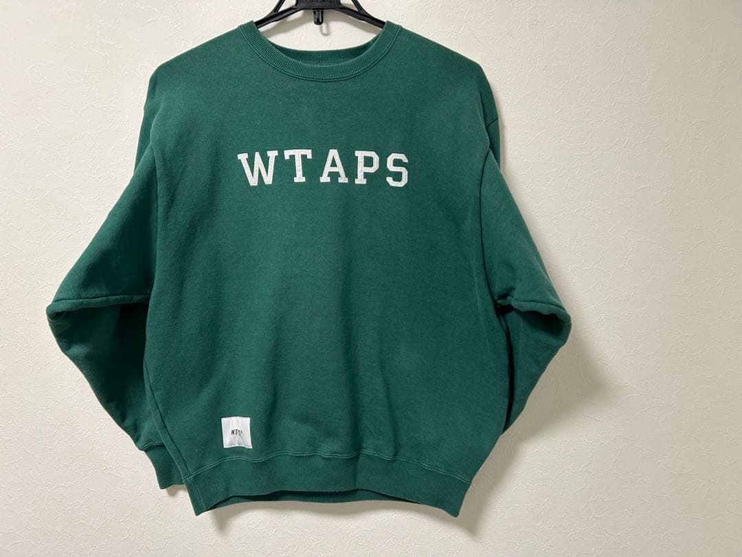 WTAPS スウェット　刺繍ロゴ　COTTON