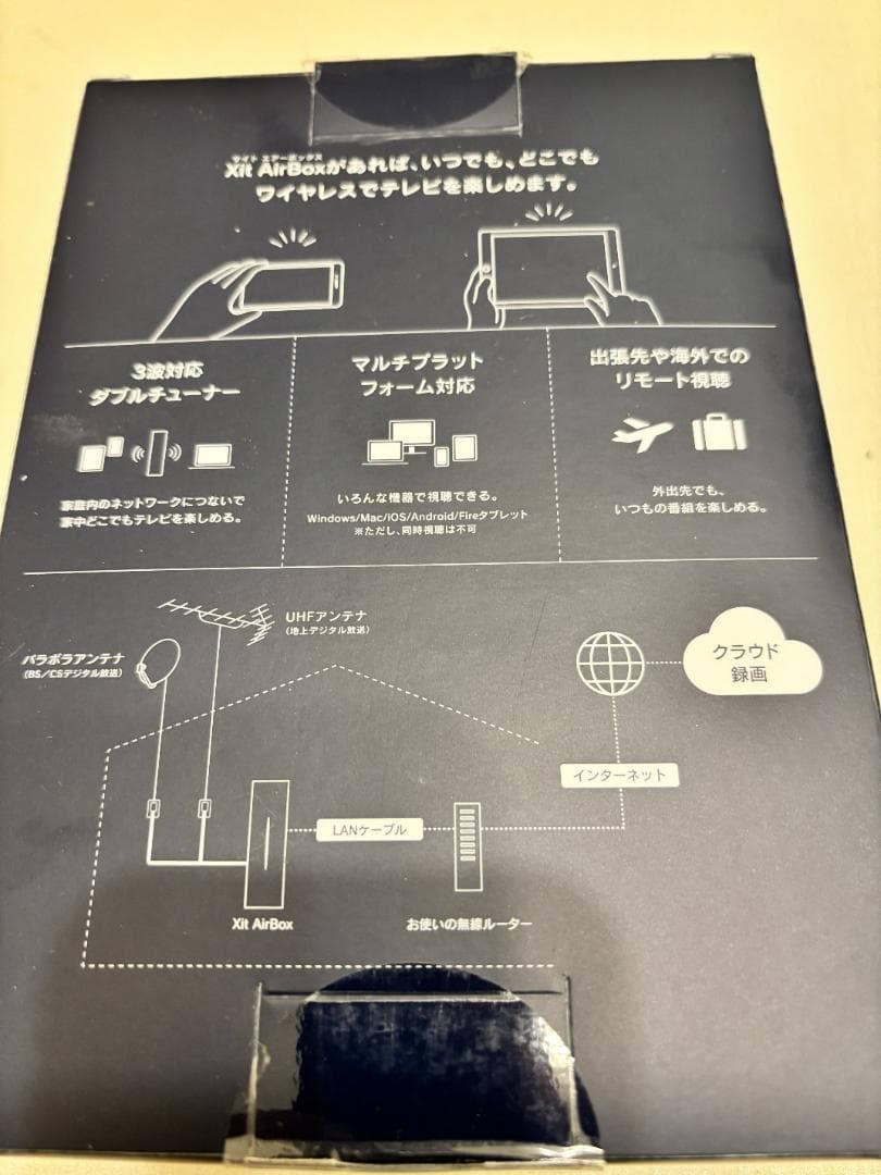 【未使用】ピクセラ　ワイヤレス テレビチューナー Xit AirBox