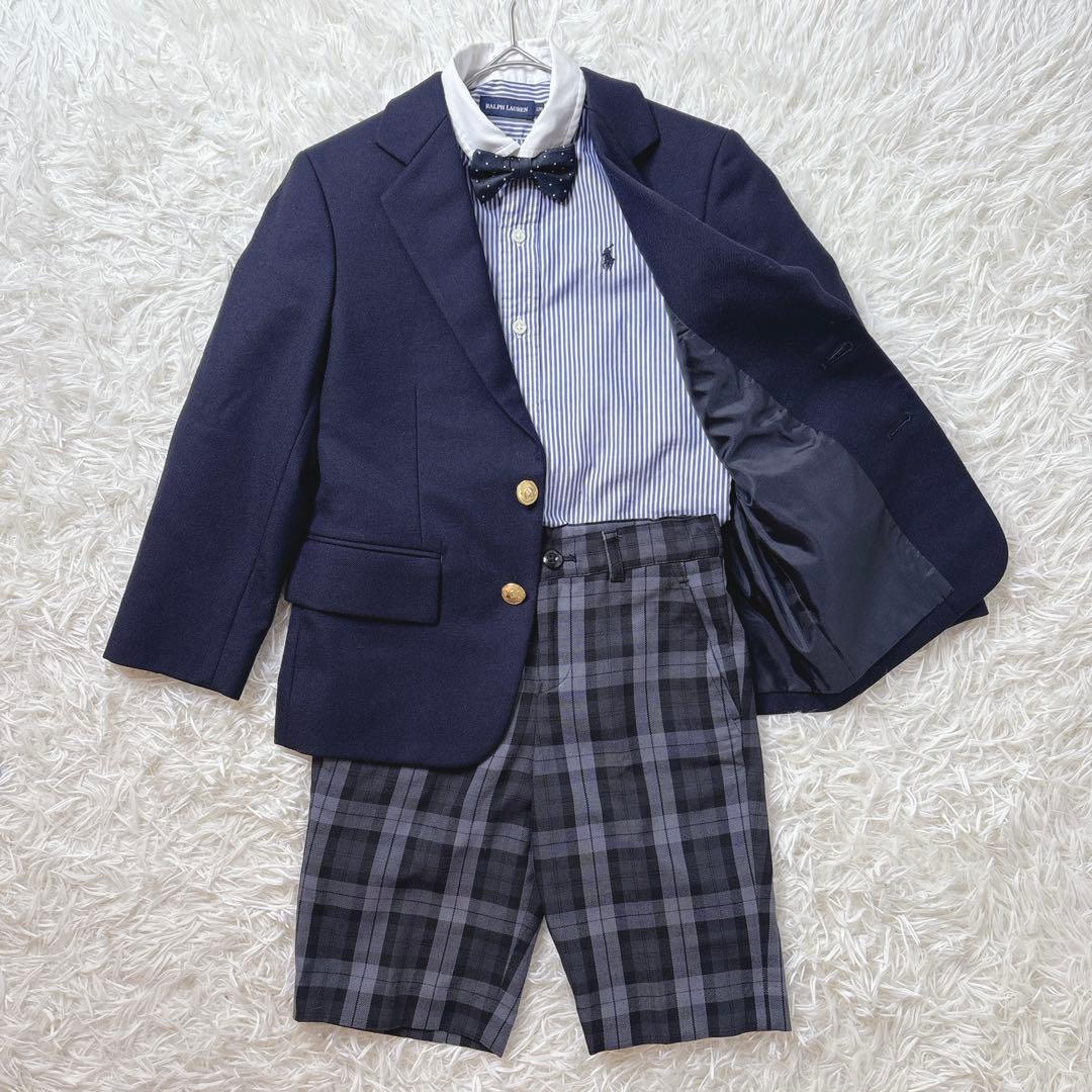 ポロラルフローレン 男の子 120 フォーマル スーツ セット 卒服 金ボタン