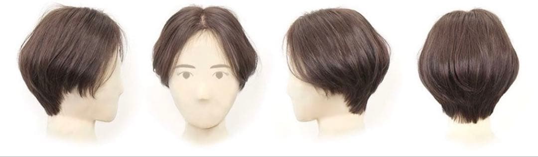 も*マ様 マロンブラウン ショートボブ 医療用フルウィッグ