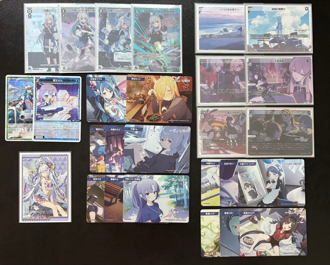 ウィクロス 月雪ミヤコ デッキ 調整パーツ+3重スリーブ付き ブルーアーカイブ