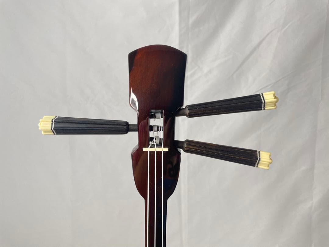 沖縄三線 ゆし木棹 強化張り・蛇皮二重張り