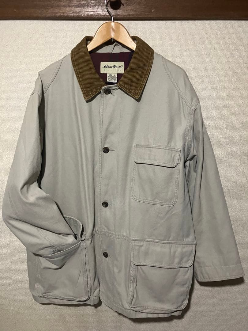 ❤️Eddie Bauer 90s hunting jacket ivory