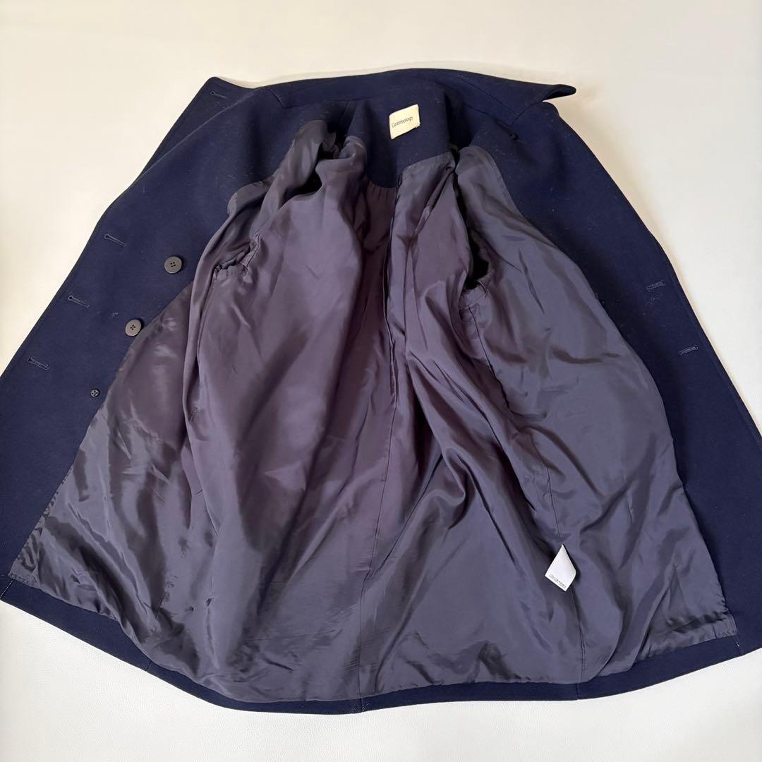 カレンソロジー メルトン オーバーサイズピーコート ネイビー