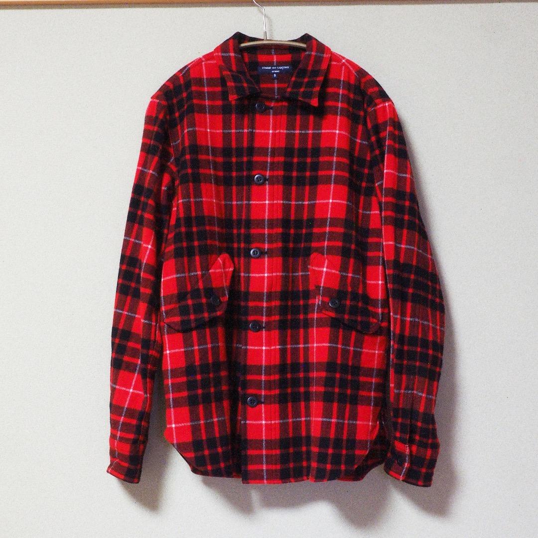 美品 コムデギャルソンオム ジュンヤ チェック カバーオール S 2018