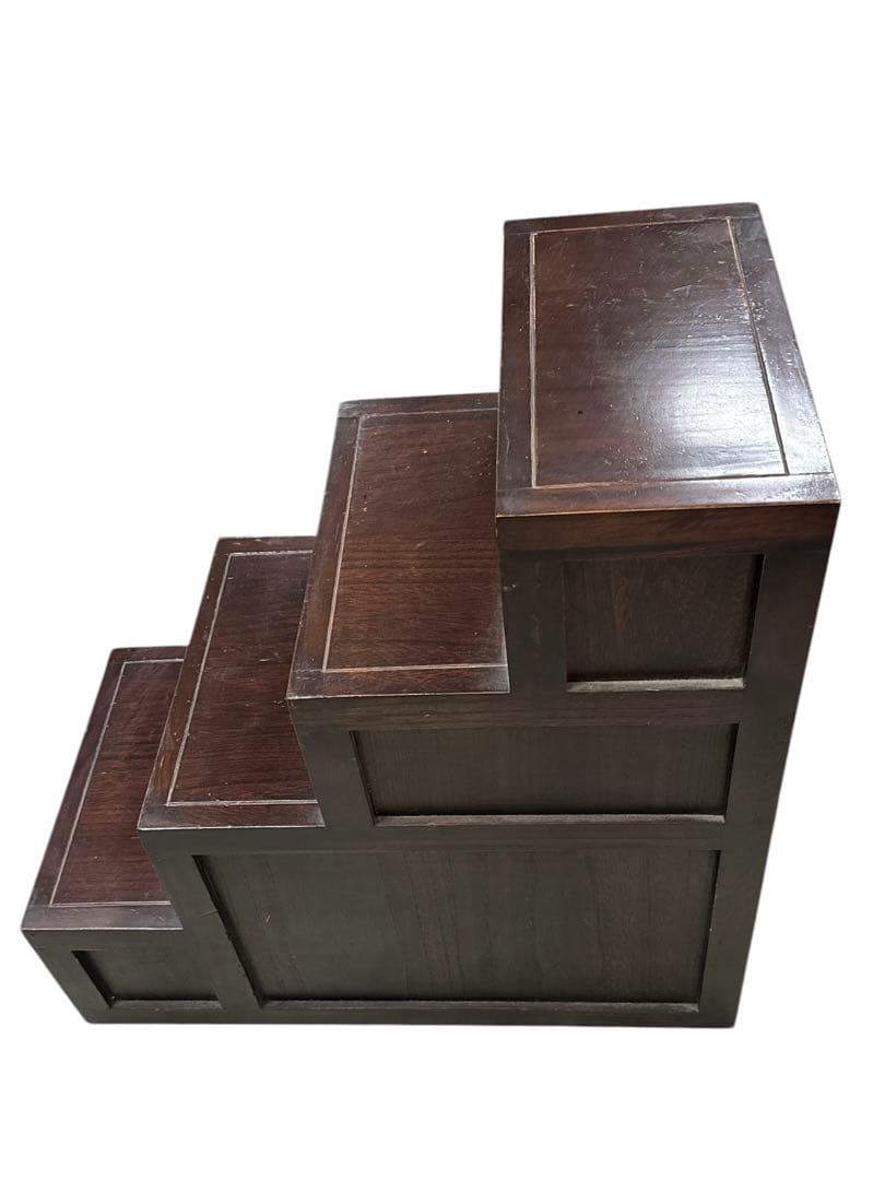 【送料無料】レトロ調 階段 階段タンス 棚 和風 民芸家具 和家具 小物収納