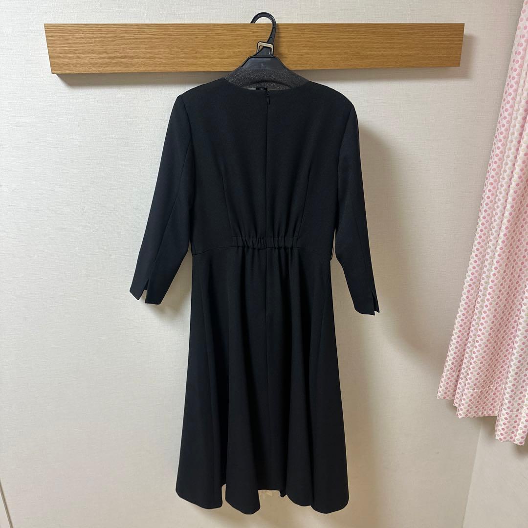 お値下げしましたSTRAWBERRY FIELDS 黒 ロングワンピース 七分袖