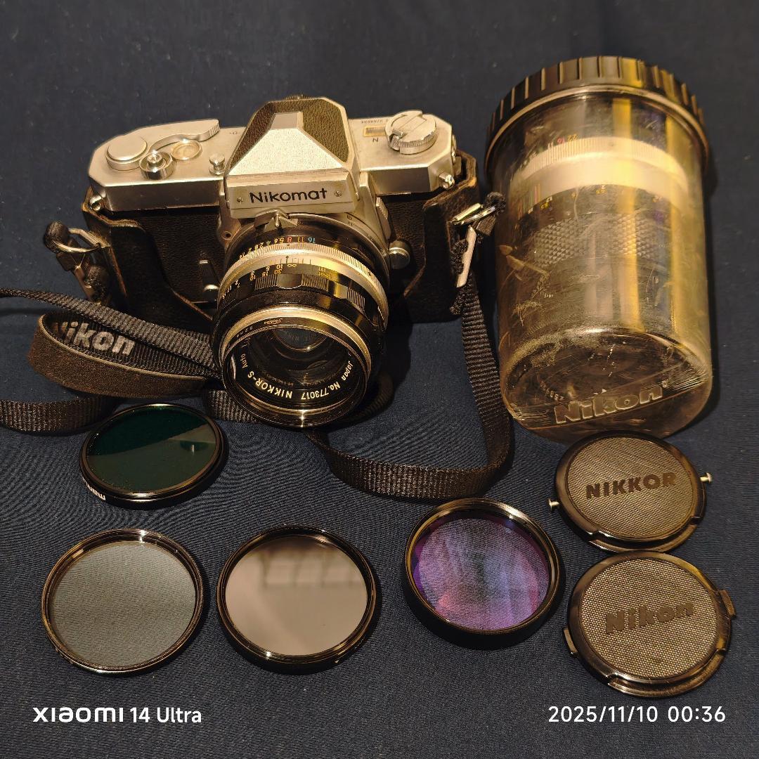 NIKOMAT 一眼レフカメラ レンズ&フィルター付き