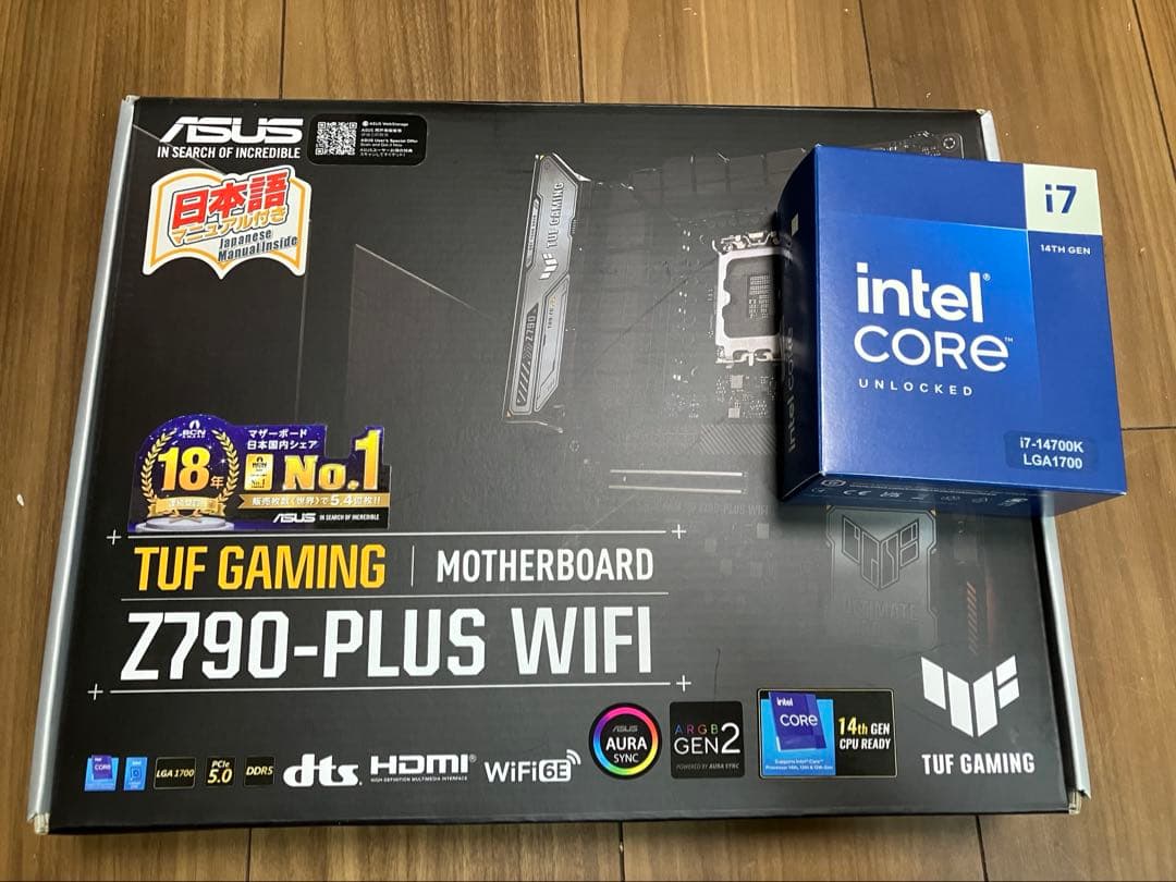 Intel Core i7-14700K,ASUS TUF Z790 セット