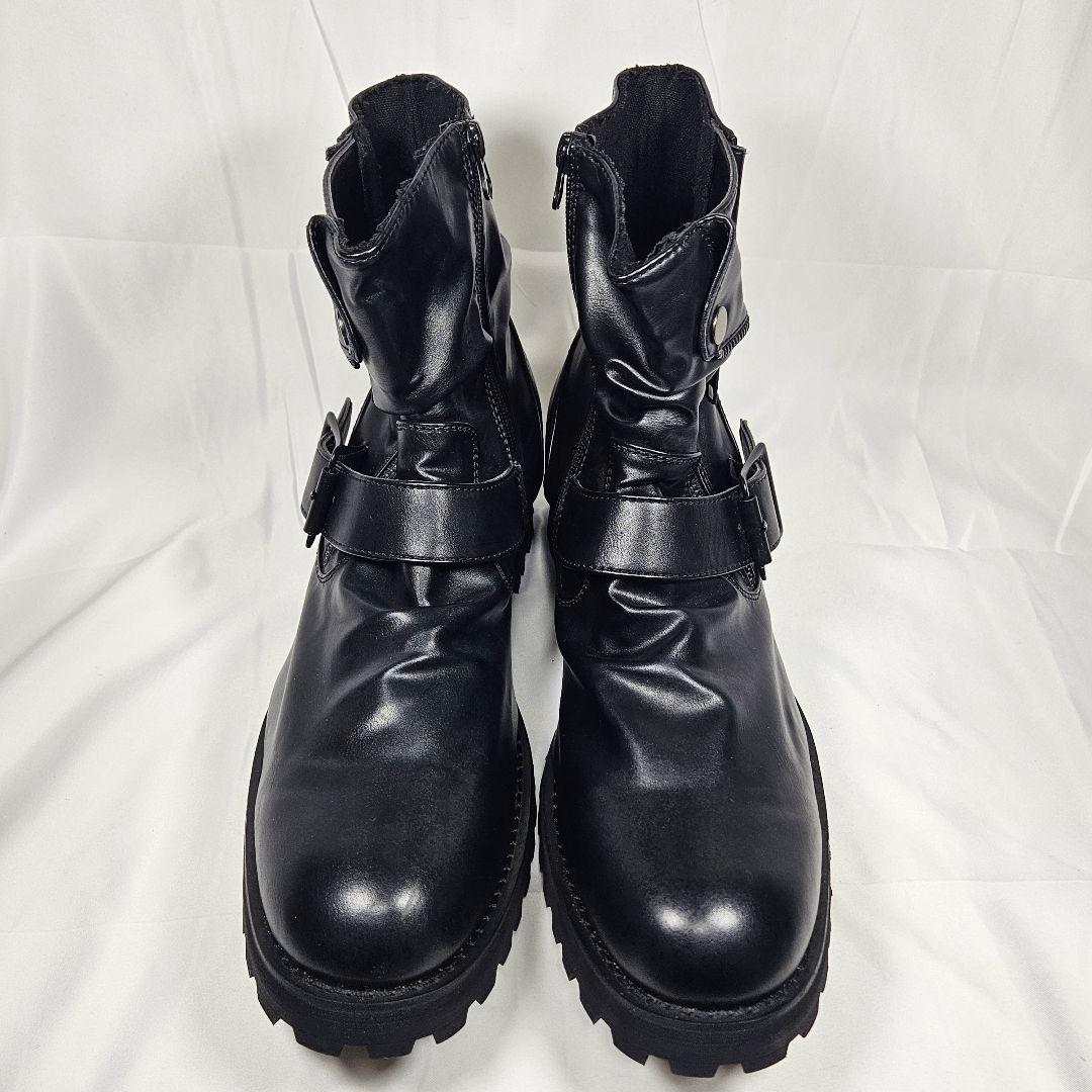 【美品】BOREDOM ボアドム サイドジップ ブーツ ブラック 27cm