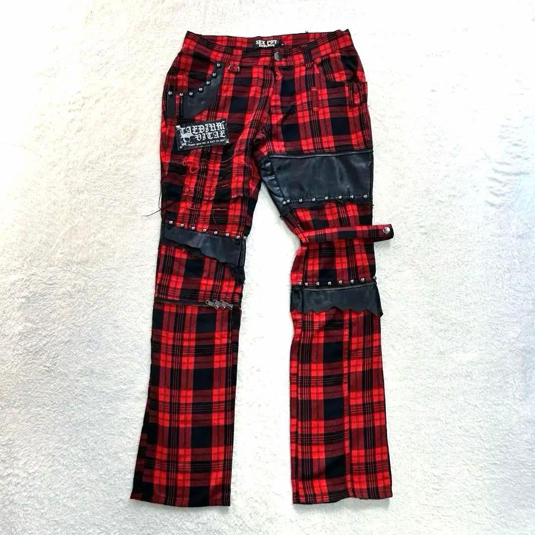 SEX POT ReVENGe y2k チェック ボンテージパンツ