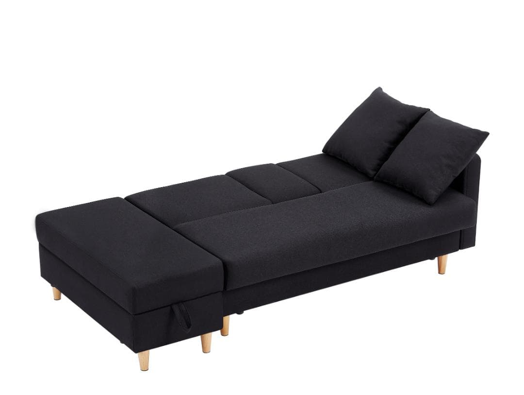 ソファ　ソファーベッド　多機能ソファ　3人掛け　オットマン付き 肘掛け付き