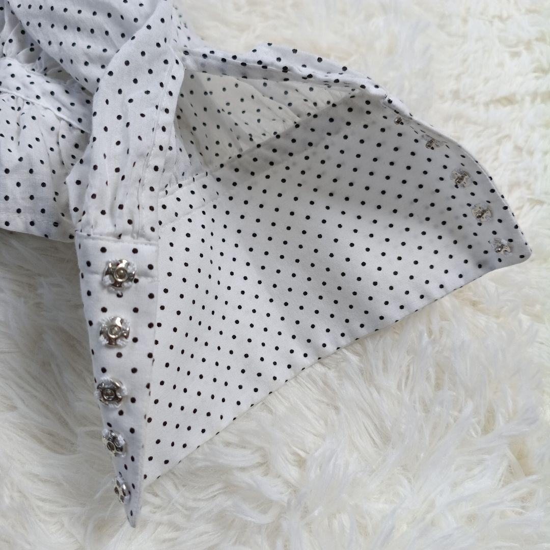 22SS極美品✨タオコムデギャルソン ボウタイフリルブラウス　ドット　Ｍ