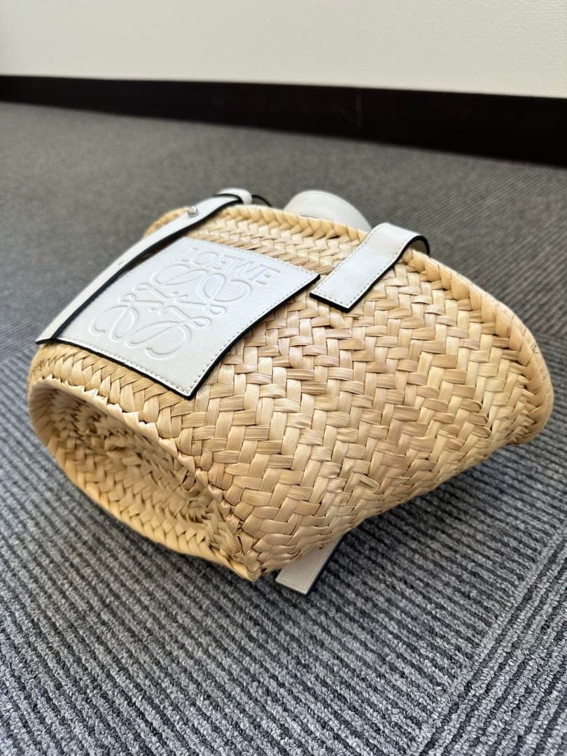 ロエベ LOEWE 【超美】バスケットバッグ　カゴバッグ　スモール　ホワイト