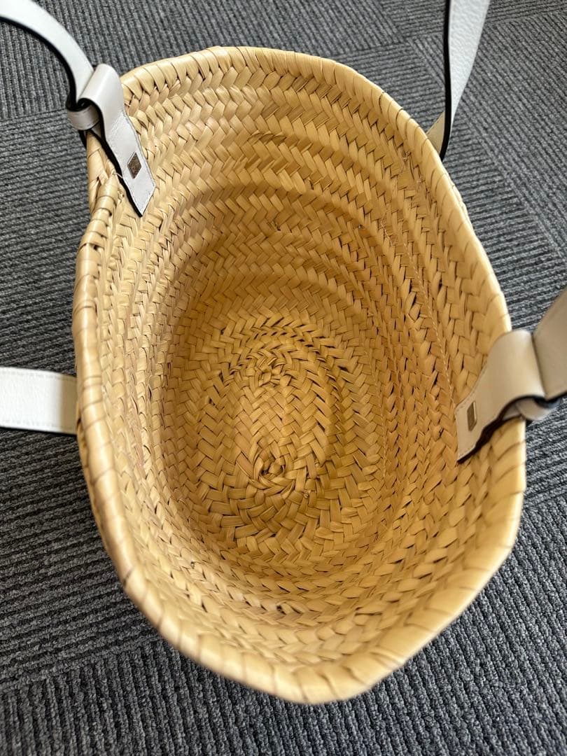 ロエベ LOEWE 【超美】バスケットバッグ　カゴバッグ　スモール　ホワイト