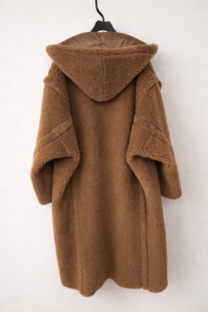 Max Mara テディベア風 フーデッド ロング　ファーコート　ヴィンテージ