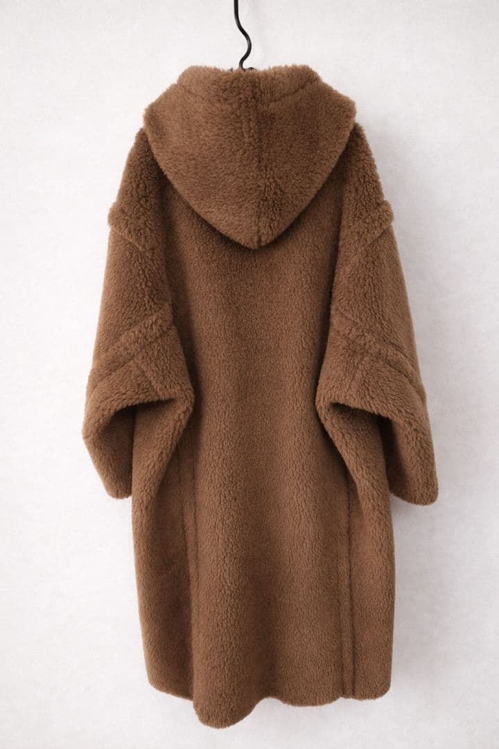 Max Mara テディベア風 フーデッド ロング　ファーコート　ヴィンテージ