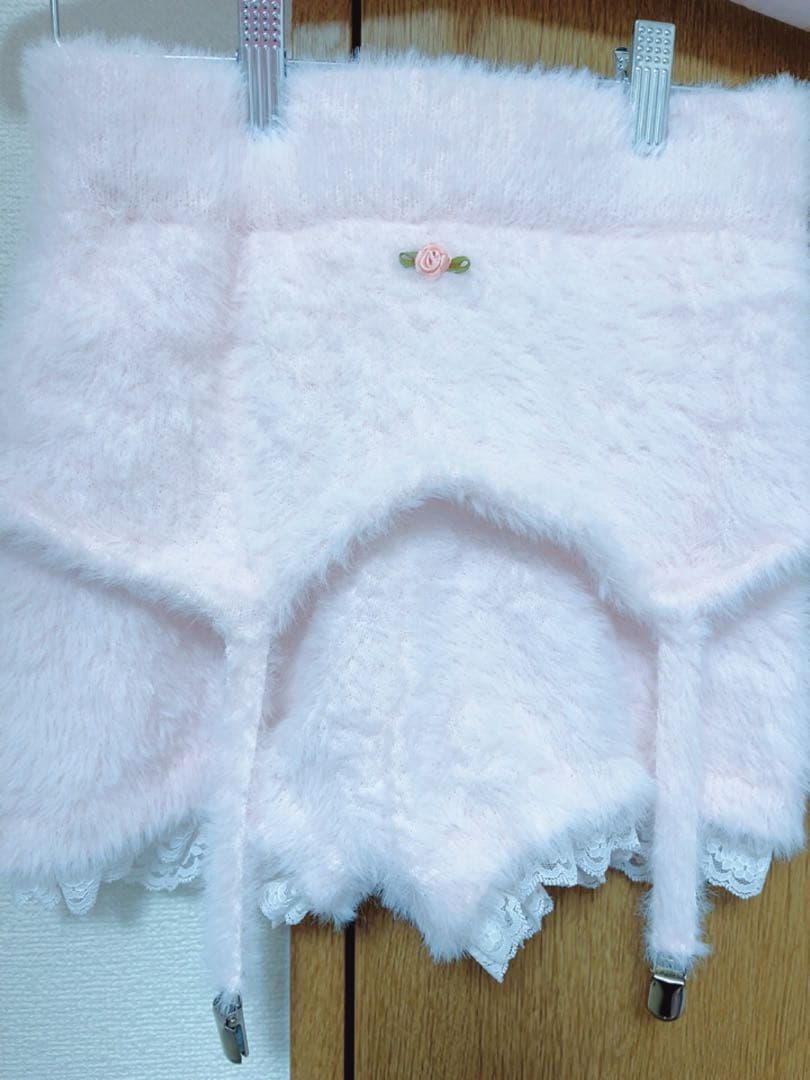 【Fiorforte】garter knit short pants /ピンク