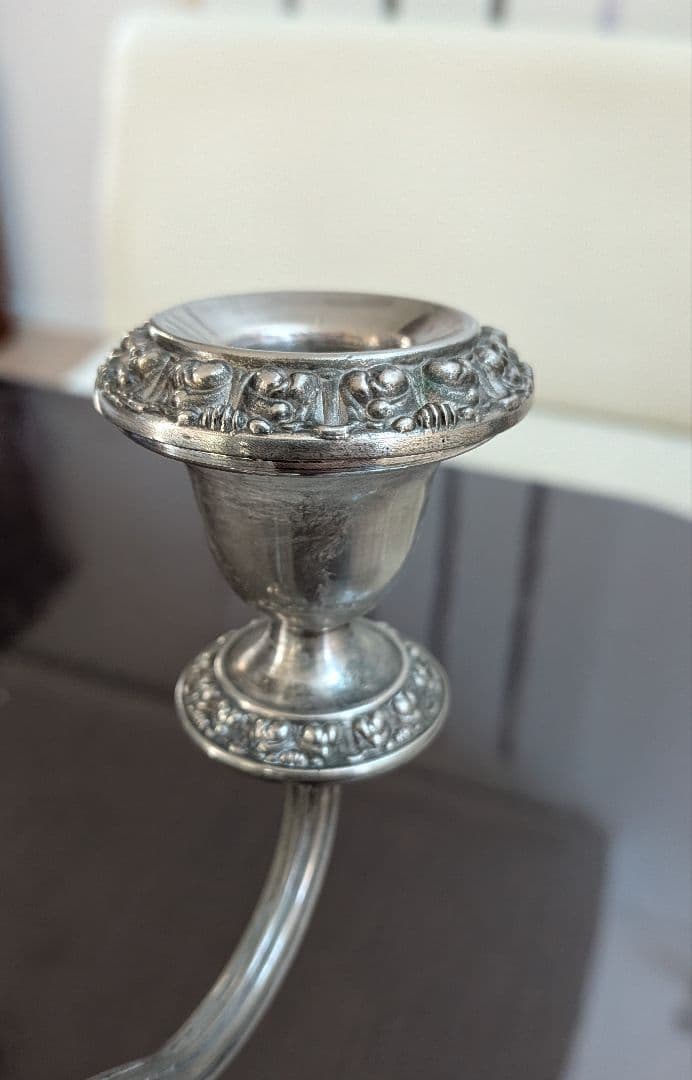 ヴィンテージ　lanthe of england　シルバーメッキ　キャンド燭台