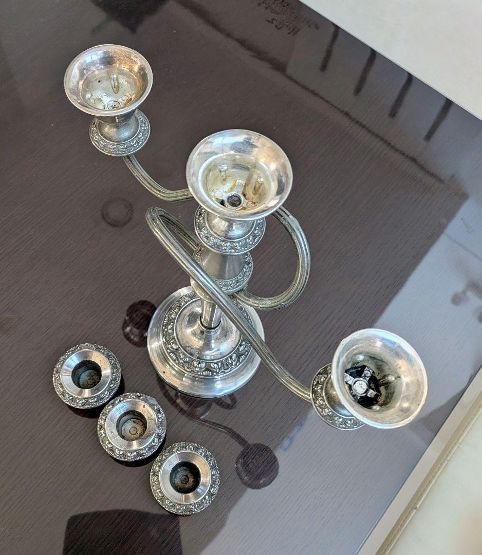 ヴィンテージ　lanthe of england　シルバーメッキ　キャンド燭台