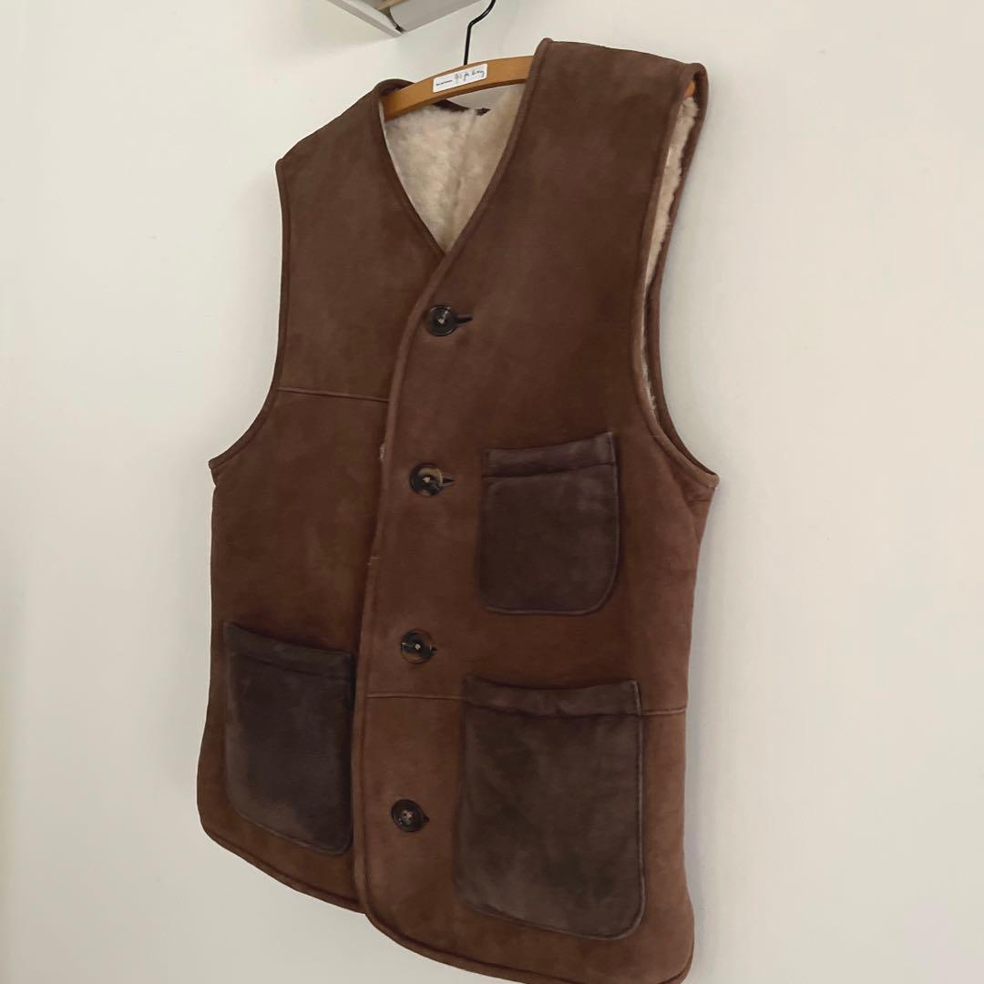 マウンテンリサーチShearing Vest” ムートンベスト　羊皮M