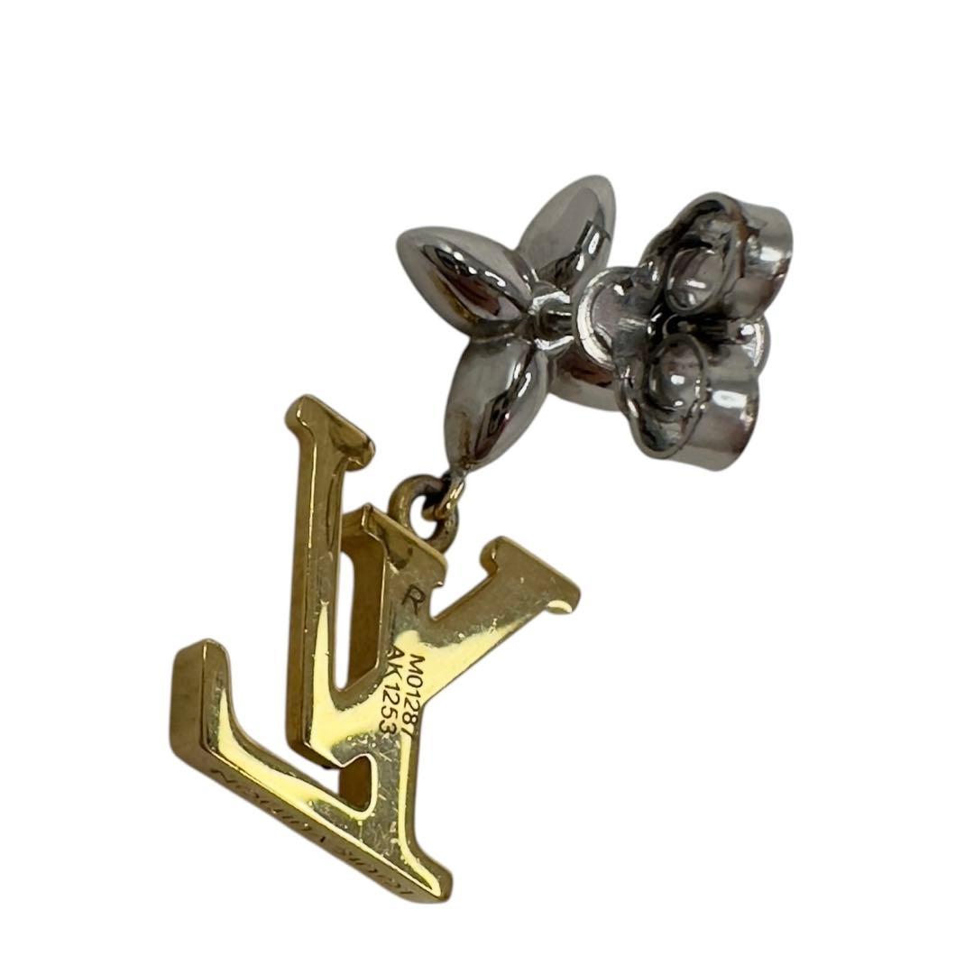 ルイヴィトン M01287 GP パンダント フラワー LVイニシャル ピアス