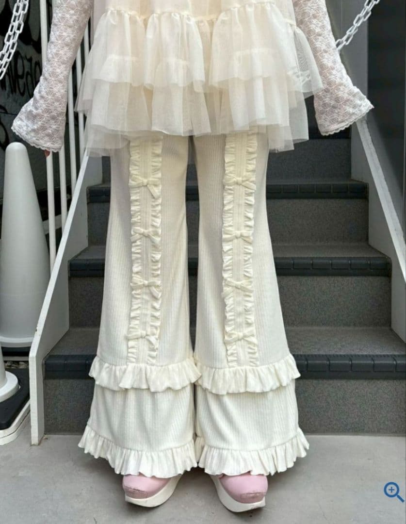 Candy Stripper DECORATE RIBBON FLARE パンツ