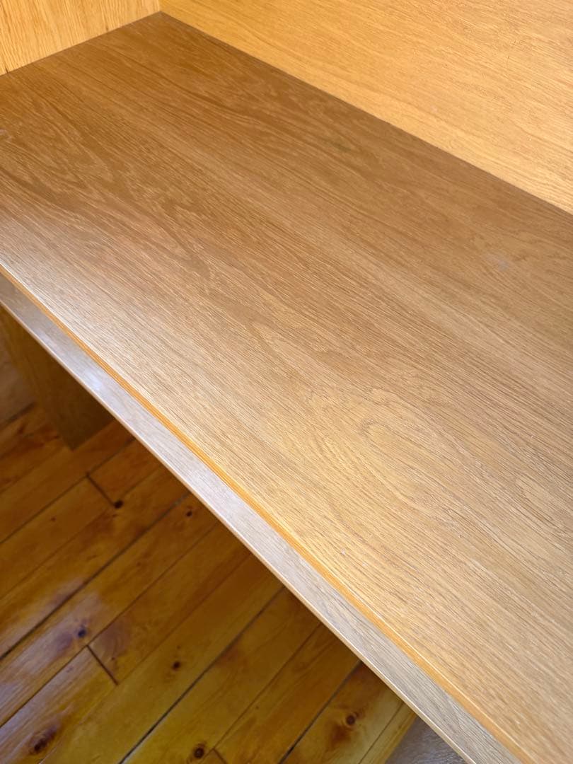 美品 無印良品 スタッキングキャビネット デスクユニット オーク材 ①