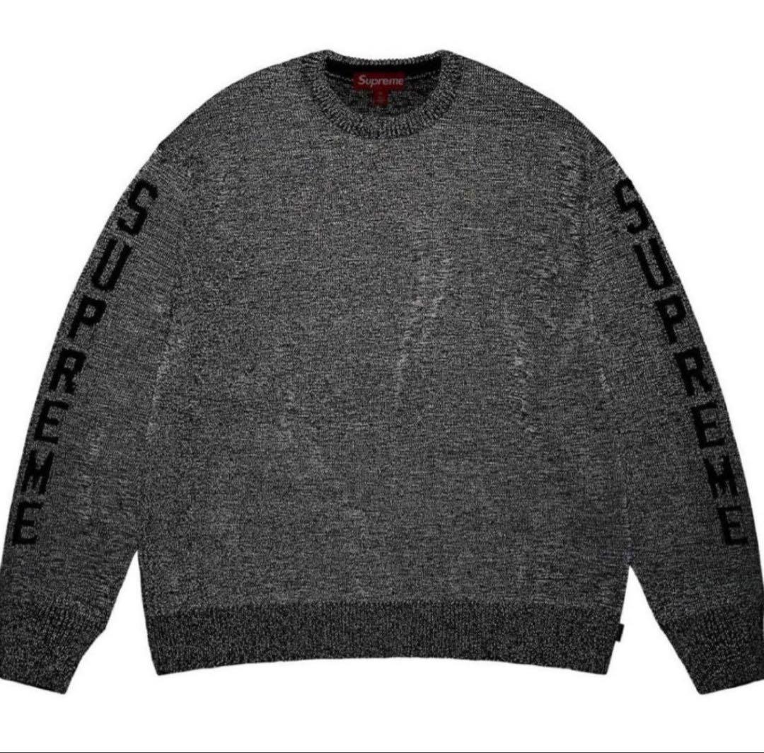 Supreme Reflective Sweater Black Lサイズ