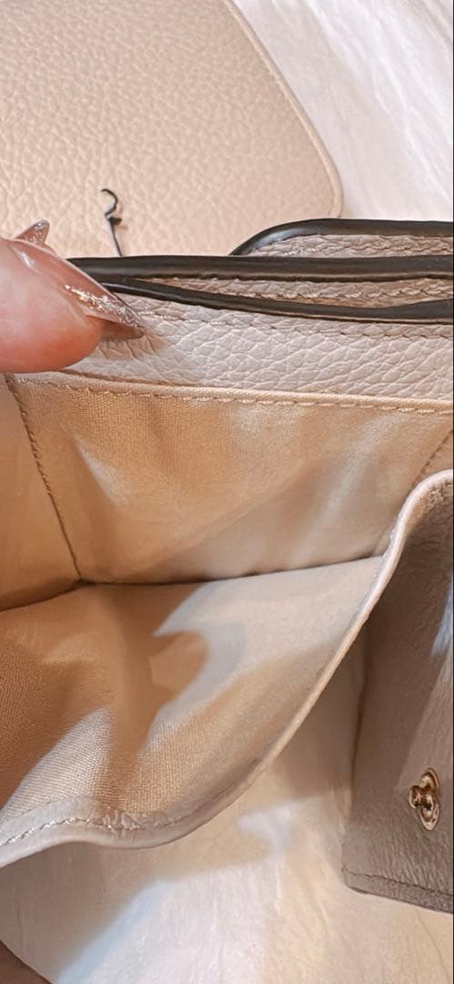 Chloé ピンクベージュレザー長財布と小銭入れセット