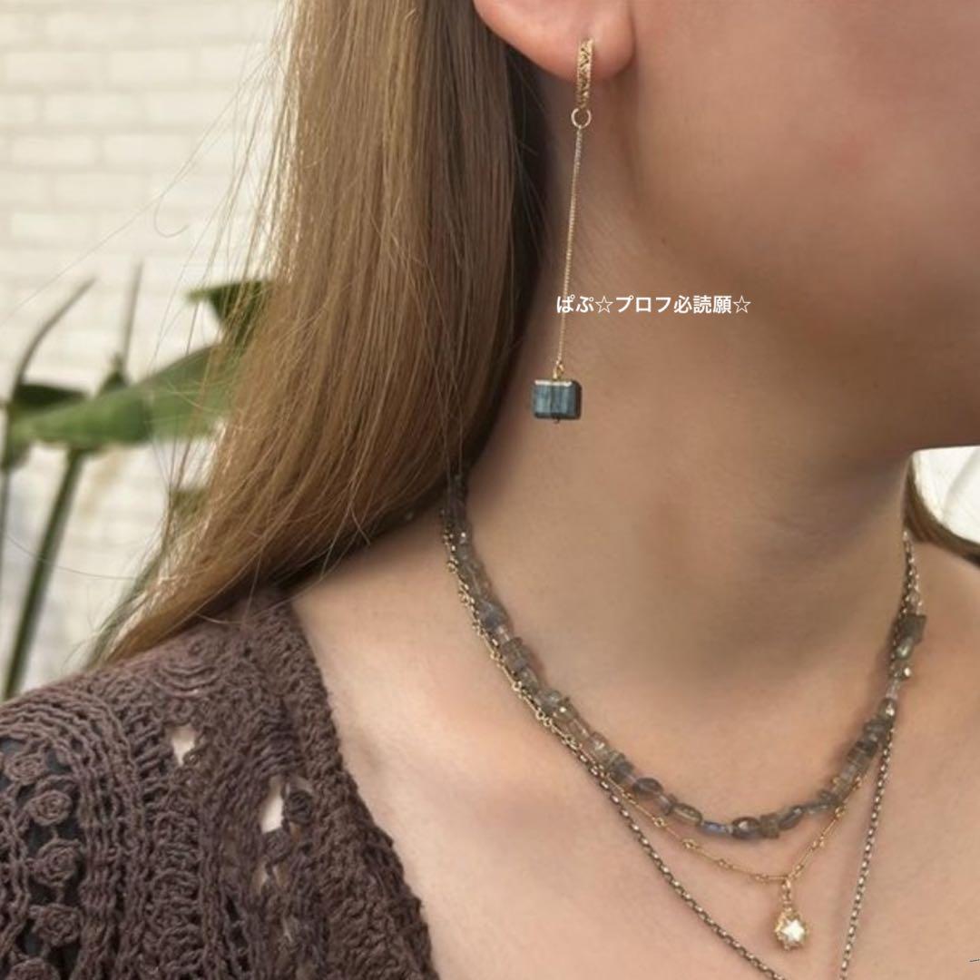 【新品未使用/販売証明書有】‧✧̣̥̇‧完売品レア‧✧̣̥̇‧ラブラドライト☆agete☆