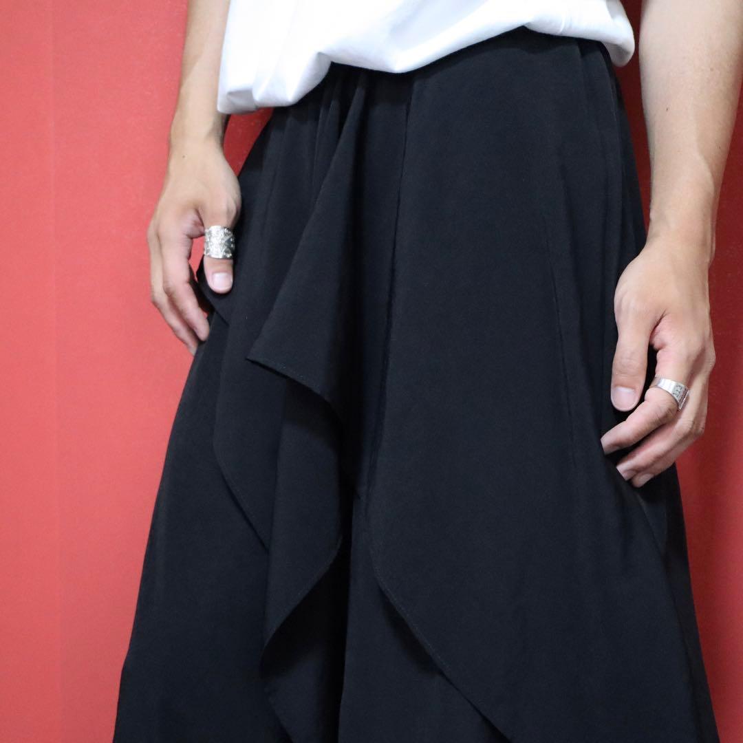 【美品 / モード】Y's ヨウジヤマモト トリアセテート ラッフルパンツ