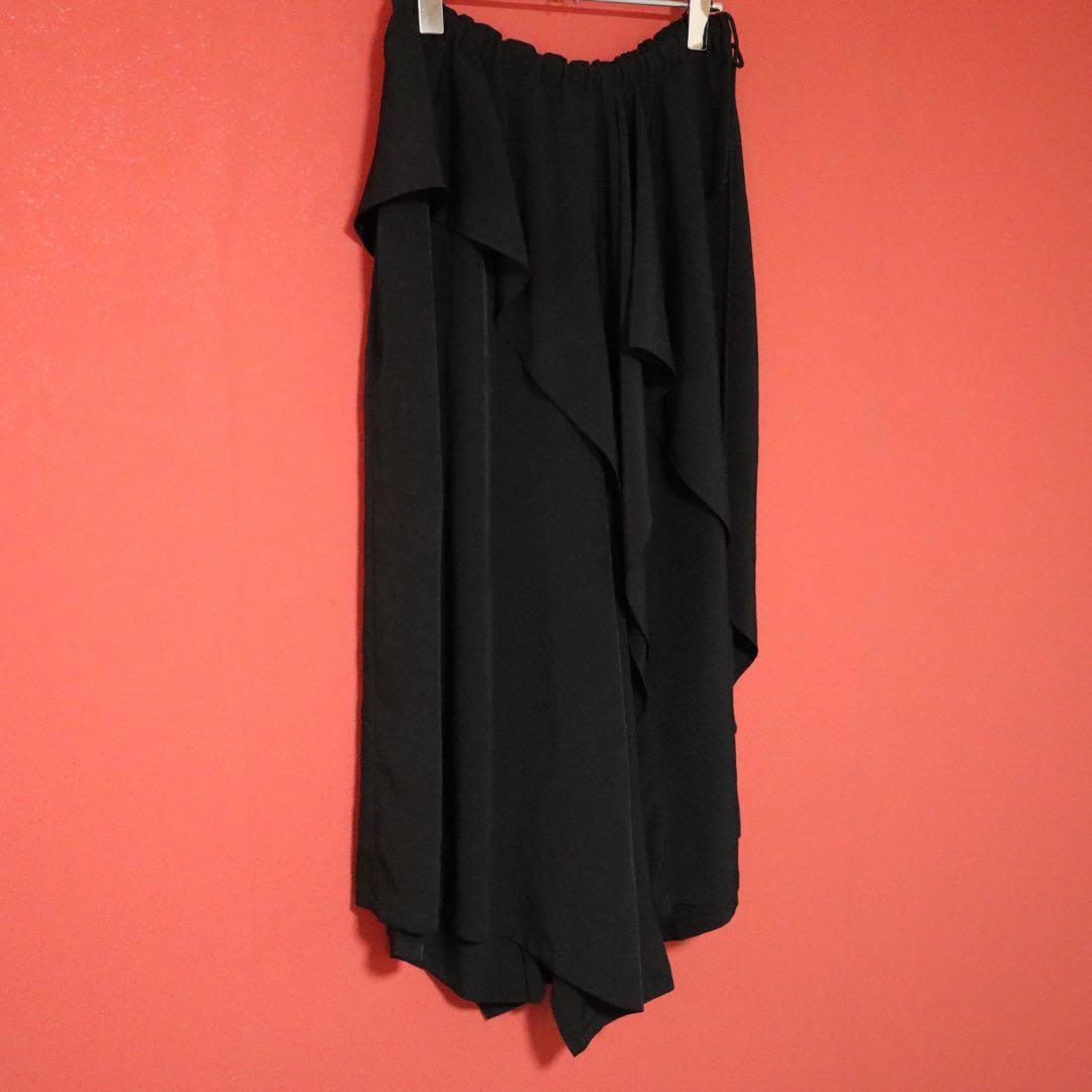 【美品 / モード】Y's ヨウジヤマモト トリアセテート ラッフルパンツ