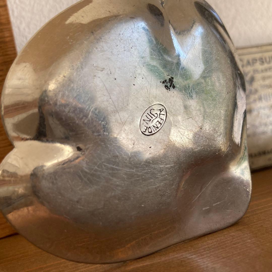 大変希少なアルフェニデ製アンティークピューター トレイ（フクロウ）