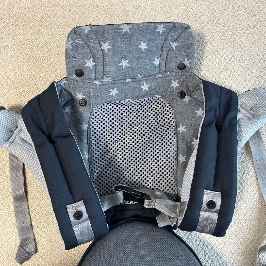 ミキハウス POGNAE グレー ネイビー 抱っこ紐